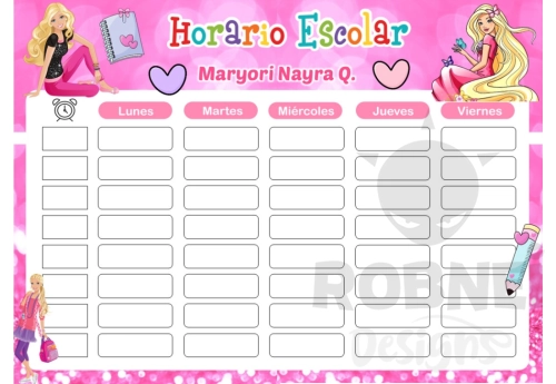 Barbie Horario Escolar